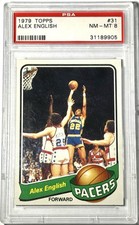 1979 Topps Alex English Rookie RC #31 PSA 8 NM-MT HOF Indiana Pacers