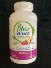 FIBER CHOICE Prebiotic Fiber Supplement Original 90 Chewable Sygar-Free Tablets