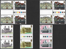1975 Sg 975/9 European Architectural Heritage Year Traffic Light Gutter Pair MNH