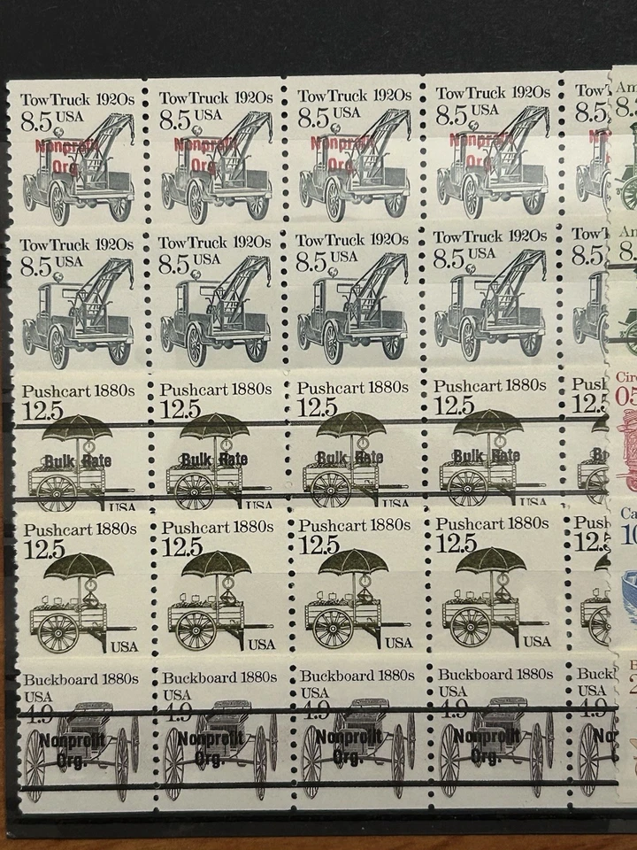 UNITED STATES 1981 - 1995: Ten Diff. Transportation Series MNH - Coil Strip Of 5 - Image 2 of 3