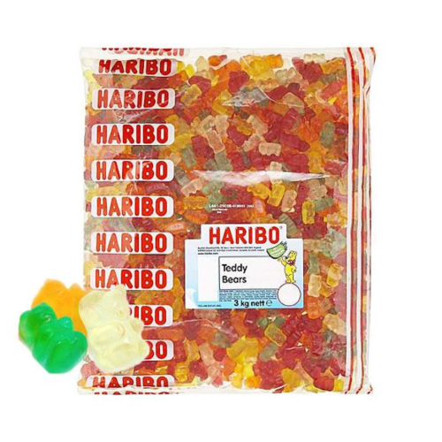 Full 3kg Bulk Bag Haribo Gold Bears  - Fruit Flavoured Gummy Sweets