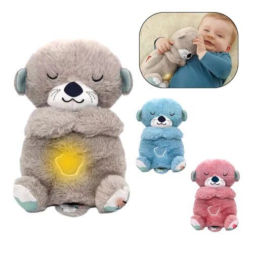 PELUCHE BAMBINI CON NINNA NANNA RESPIRAZIONE ORSACCHIOTTO RESPIRA ANTISTRESS - Foto 1 di 9