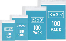 400PCS Small Plastic Bags, 4 Assorted Sizes, Small Baggies, Clear Jewelry Bags