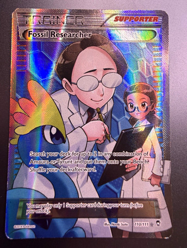 Pokemon TCG Fossil Researcher 110/111 XY Furious Fists Ultra Rare Holo Full Art