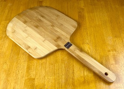 NWOB Hinged Folding Bamboo Pizza / Bread Peel Cutting Board Wood Spatula Paddle
