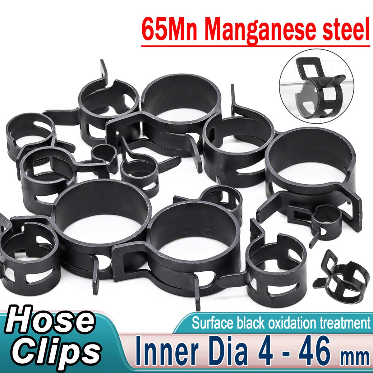 Clips de manguera de resorte de sujeción automática abrazaderas de acero al carbono sellado radiador calentador OEM