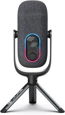 JLab Epic Talk USB Gaming Streaming Microphone, Black, USB-C Output
