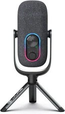 JLab Epic Talk USB Gaming Streaming Microphone, Black, USB-C Output