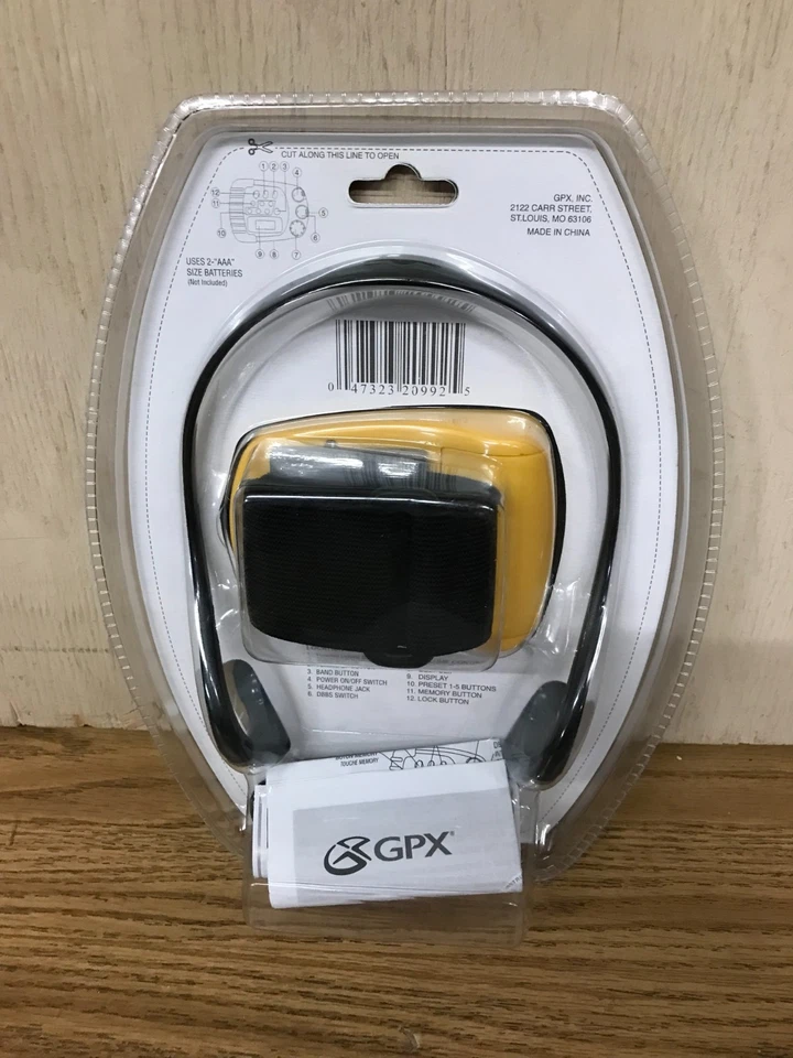 GPX Rugged Sports AM/FM Armband Radio Headphones Running A2098RSYEL Yellow - Image 3 of 4