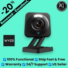 ✅ WYZE Cam V4 2.5k QHD WiFi In/Outdoor Wired Security Camera Color Night Black ✅