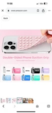 Klearlook Silicone Suction Cup Phone Case Mount Double Sided, Sticky Phone Grip