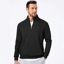 Mens Zip-Up Stand-Collar Sweatshirt Sports Jacket