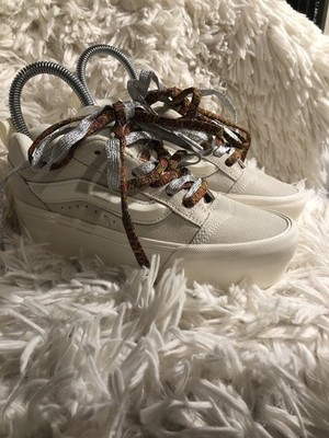Vans Knu Stack Chunky Platform Sneakers White size 6 Women s 4.5 Men Retro