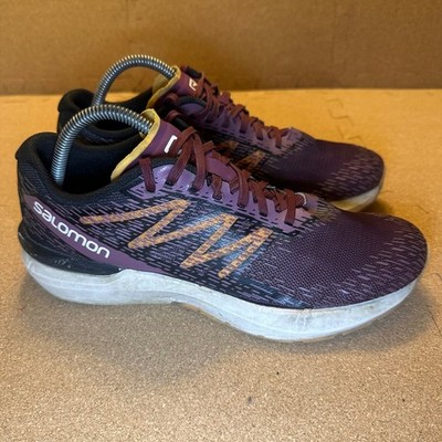 Salomon Sonic 5 Balance Womens Running Shoes Purple Black 417104 Size 9