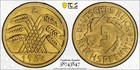 Germany 1936-A 5 Reichspfennig J-316 PCGS MS 63