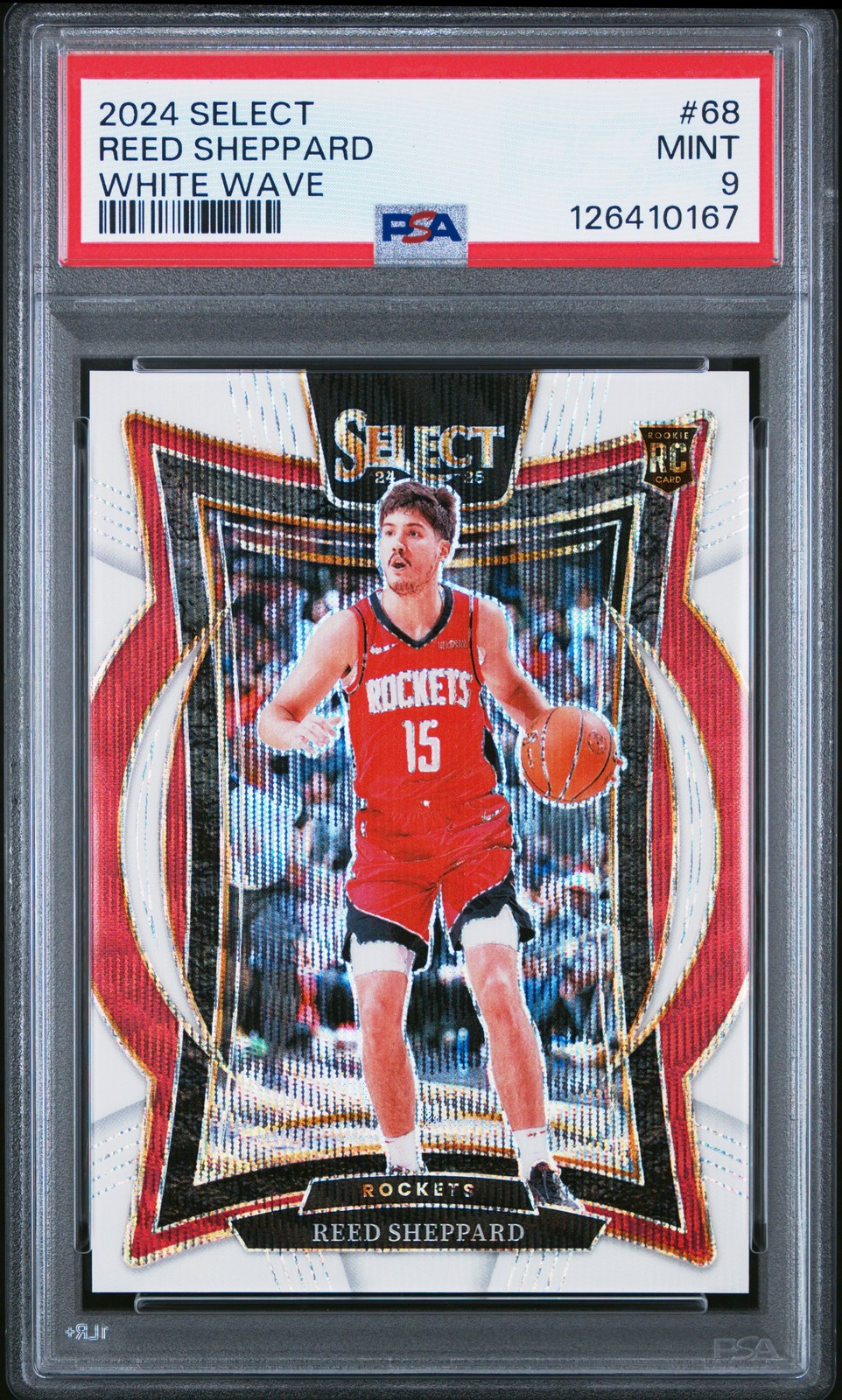 2024 PANINI SELECT WHITE WAVE #68 REED SHEPPARD 4/99 PSA 9