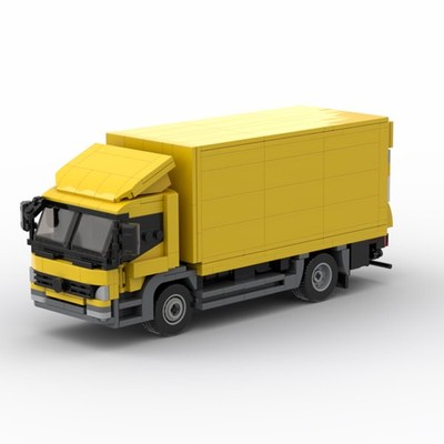 Mocs Bricks Sets Fully Playable and Functional Transport Truck Yellow 783 Parts