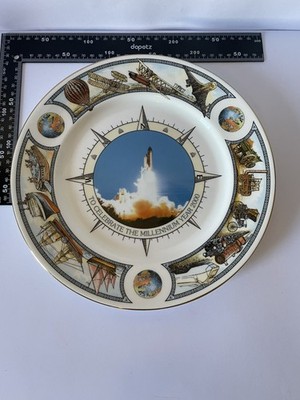 Rare Vintage Aynsley Millennium Plate Transport Through The Centuries Ltd Edit.