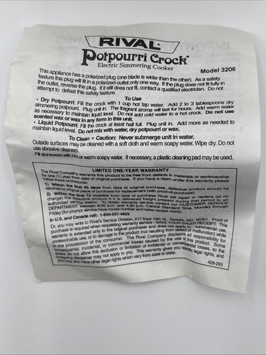 Potpourri Crock von Rival Modell #3206 GI Vintage mit Box Efeu Muster - nie benutzt! - Bild 7 von 14