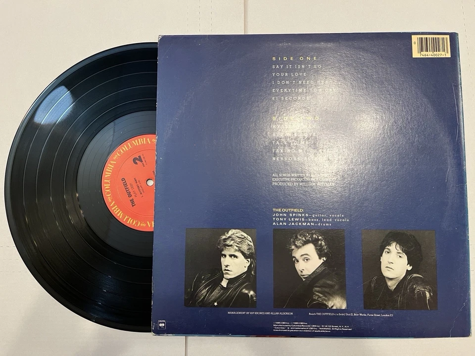 The Outfield Play Deep 1985 Vinyl NM Record Album LP Columbia Records BFC 40027 - Image 2 of 4