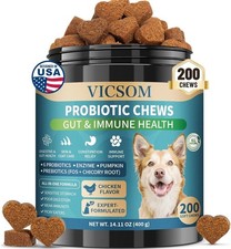 Dog Probiotics for Dogs, 200 Soft Probiotics Chews for Dogs Digestive Health Gut