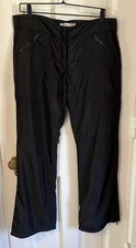 Adidas Stella McCartney Black Athletic Pants Zip Pockets L 30.5" Inseam