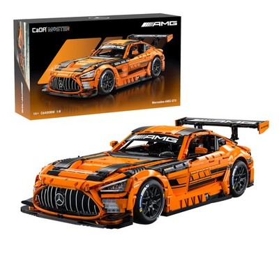 CaDA Mercedes-AMG GT3 1:8 Sportwagen Ziegel Set 3D Modell 5466 Teile C64008W