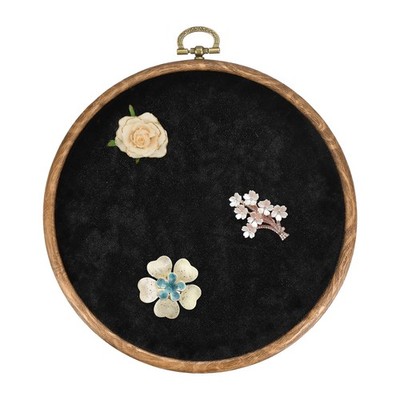 Wall Hanging Brooch Jewelry Storage, 7'' Pin Board for Decor, Black