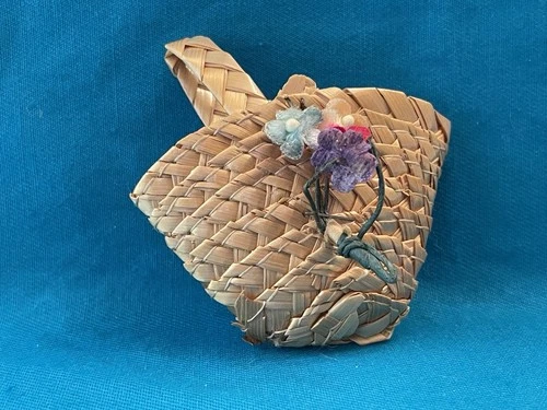 Vintage Premier Doll Togs Straw Tote Purse Clone Barbie ~ Handle Off