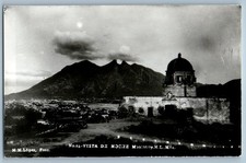Monterrey Nuevo Leon Mexico Postcard Night View c1940's Vintage RPPC Photo