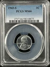 1943-S  1C  Lincoln Wheat One Cent  PCGS MS66  58318875
