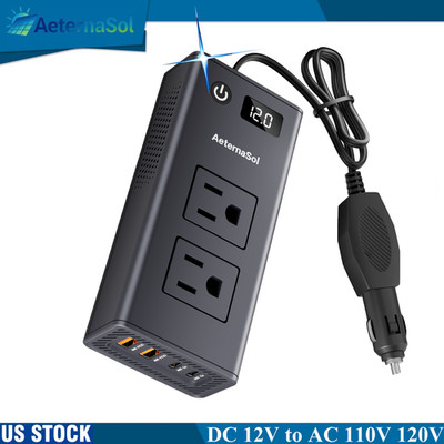 200W Car Power Inverter DC 12V to AC 110V Converter Adapter Charger Outlet US