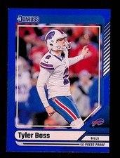 Tyler Bass 2024 Donruss Press Proof Blue #224 Buffalo Bills