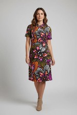 Vintage 60s/70s Neiman Marcus Bold Pattern Dress, size m