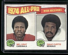 1975 Topps #211 1974 All-Pro Wide Receivers (Mel Gray / Isaac Curtis)