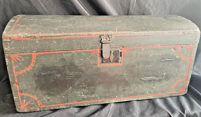 Dovetailed /Document Box/chest/ Painted  /MAINE