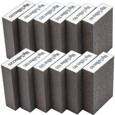 12 Pieces Sanding Sponges,for Wood Metal Wall 22*17*7, Brown 