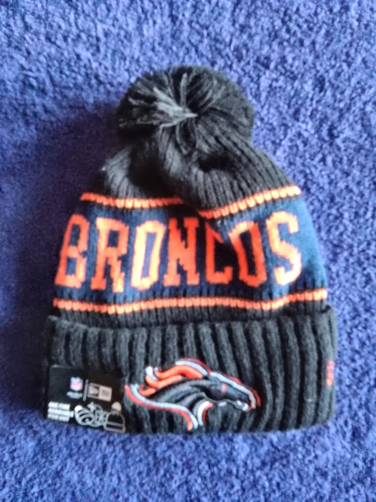 Denver Broncos NFL Bobble Hat Multicoloured. New With Tag Still On