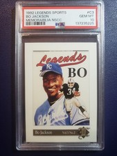 PSA 10! Pop 20! 1992 Legends Sports Memorabilia NSCC #C3 Bo Jackson