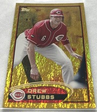 2012 Topps Baseball Drew Stubbs Cincinnati Reds Gold Sparkle Parallel #375