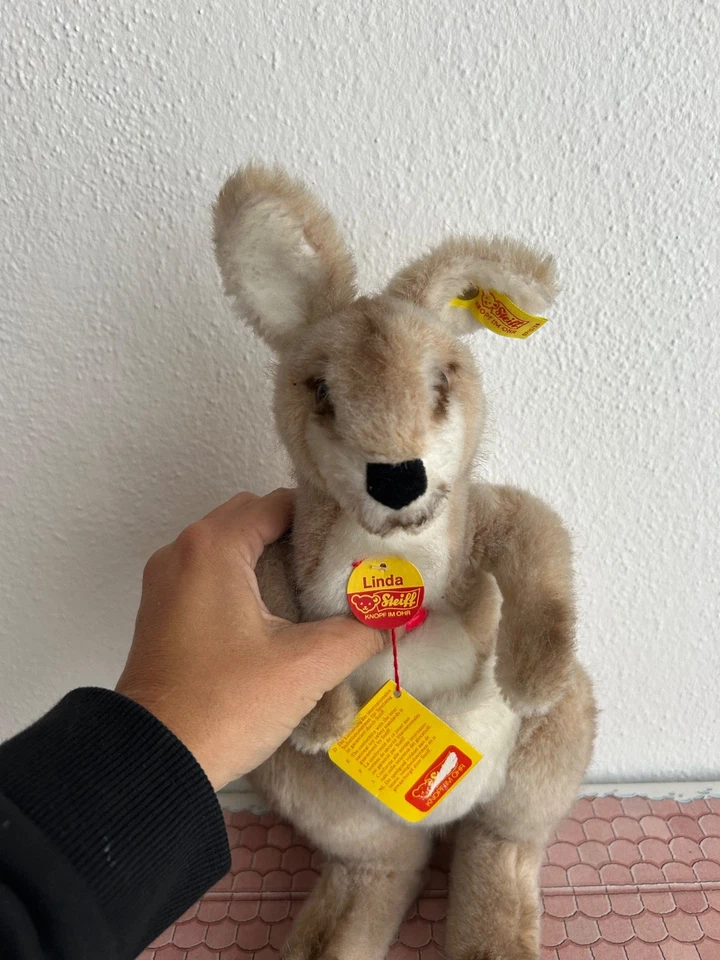 Steiff Tier 07135 Linda Känguru 35cm-   vintage - Rarität  - Bild 3 von 4