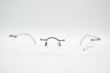 Vintage Nigura N 1070 Turquoise Multicolored Rimless Glasses Frame NOS