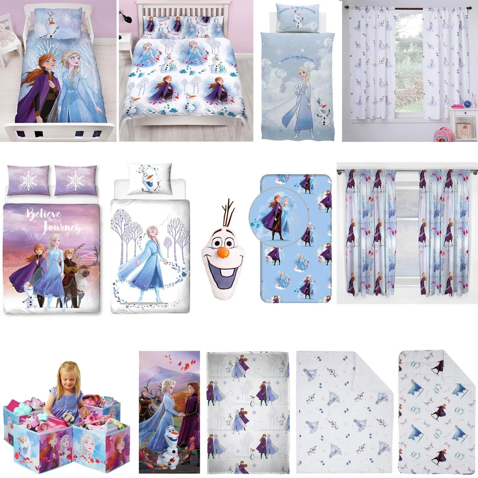 Disney Frozen 2 - Duvet Cover Junior Single Double / Curtains / Blanket & More - Image 1 of 1