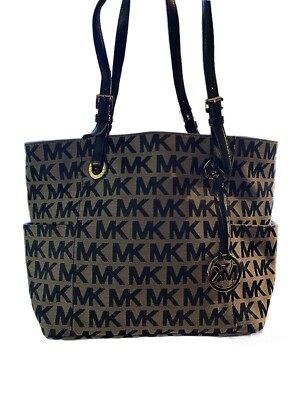 Michael Kors Jet Set MK Monogram Large Tote Gently Used