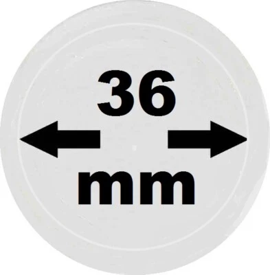 LOOKITUP 10-LOOK-Münzkapseln-36-mm-Innendurchmesser-Aussen.-42mm-Glasklar-mit-Rand