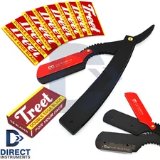 Barber Shaving Razor Men Cut Throat Beard Shaver Folding Knife Single Edge Blade