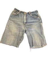 Vintage PS Gitano Jean Shorts High Rise Med Wash Cut Off Mom Denim Women's 14