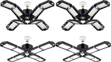 4 Pack LED Garage Light, Super Bright Screw in E26/E27 Ceiling Shop Work Lamp, 2