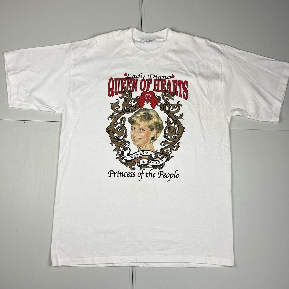 NEW Vintage 90s Princess Diana Graphic T Shirt White XL NEW Vintage 90s Princess Diana Graphic T Shirt White XL