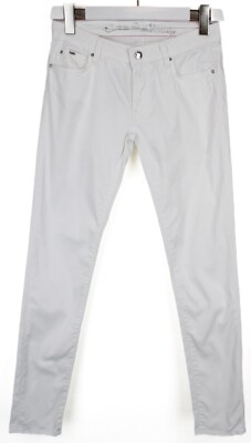GAS Brooke Skinny Fit Trousers Men's W27/L30 Stretch Zip Fly Pockets White